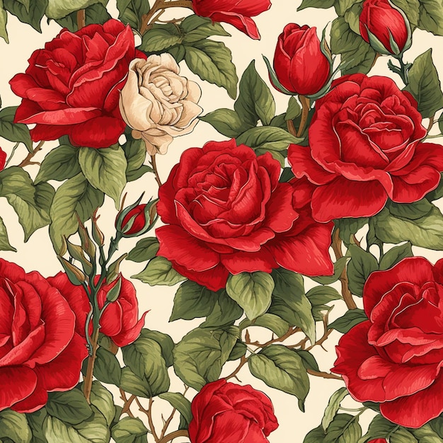 een close-up van een bos rode rozen op een witte achtergrond generatieve ai
