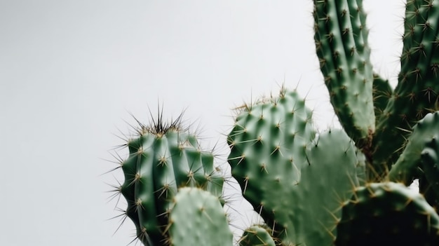 Een close-up van een cactus met een witte achtergrond