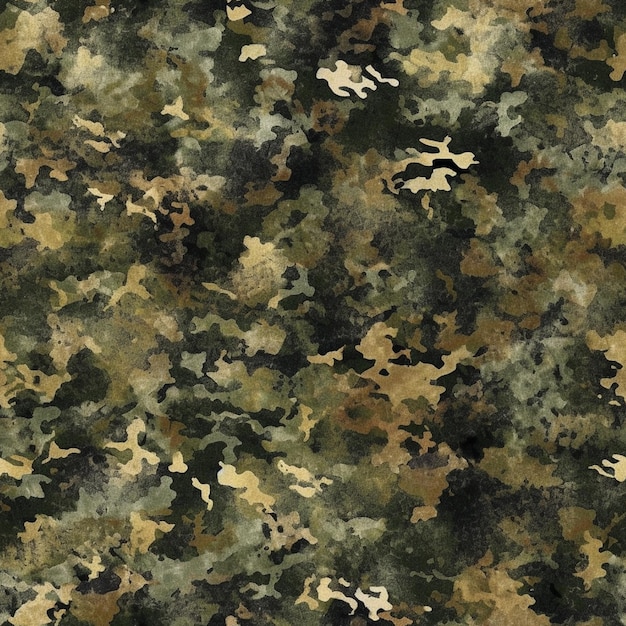 Een close-up van een camouflagepatroon met een zwarte achtergrond generatieve ai