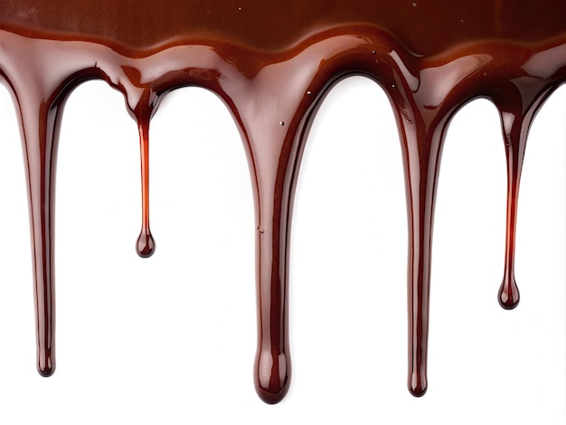 een close-up van een chocolade met chocolade erop