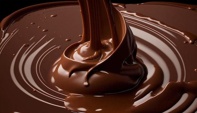 Een close-up van een chocoladereep met het woord chocolade erop
