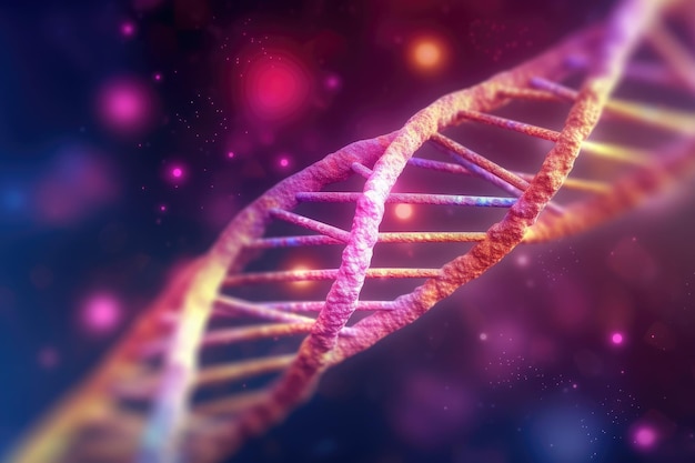 Een close-up van een dna-streng