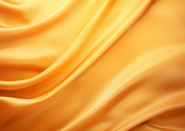 een close-up van een gele stof met een zeer groot aantal plooien generatieve ai