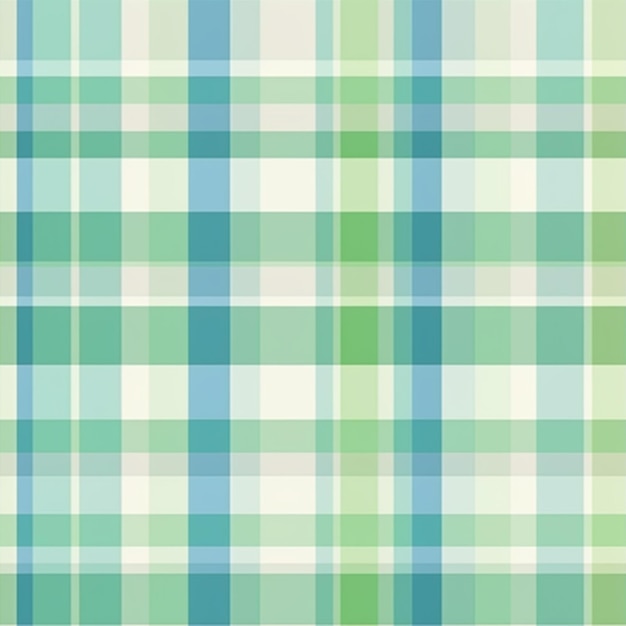 een close-up van een geruite patroon met een groene en witte achtergrond generatieve ai