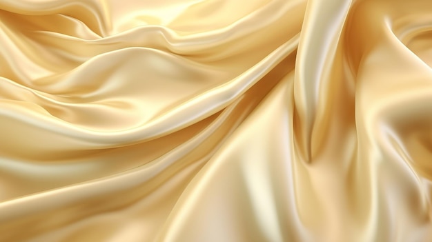 Een close-up van een gouden zijden stof.