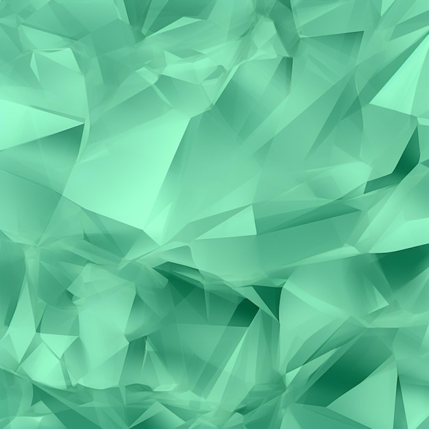 Foto een close-up van een groene abstracte achtergrond met veel driehoeken generatieve ai