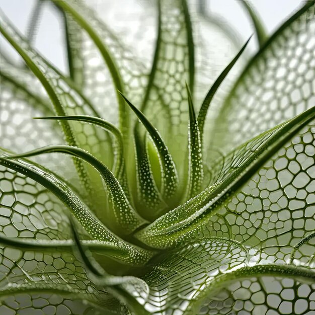 Foto een close-up van een groene plant met een witte achtergrond