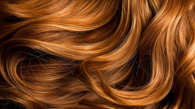 Een close-up van een haar met rood haar