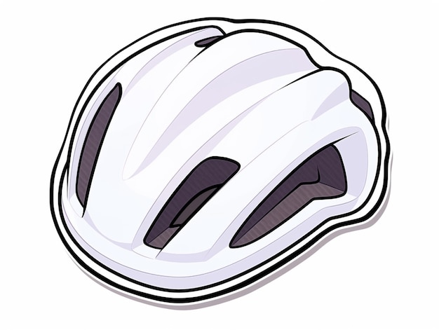 een close-up van een helm met een witte helm erop generatieve ai