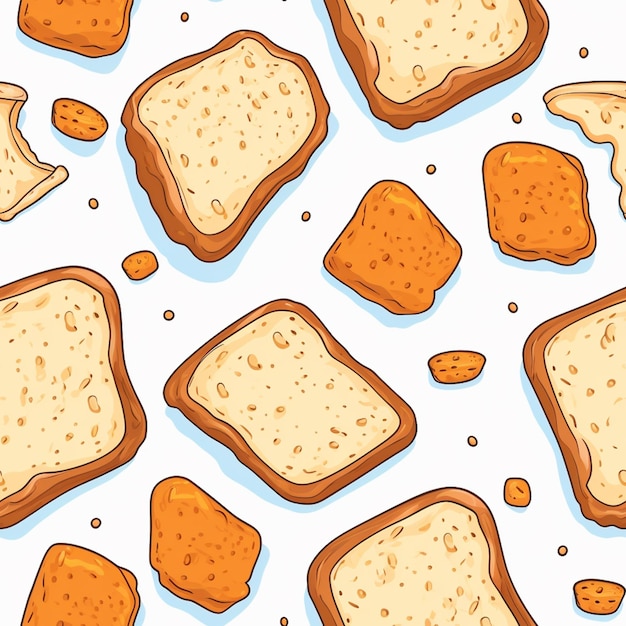 Foto een close-up van een hoop toast plakjes op een wit oppervlak generatieve ai