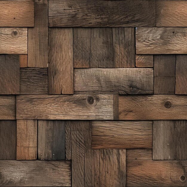 Een close-up van een houten muur met een houten plank.