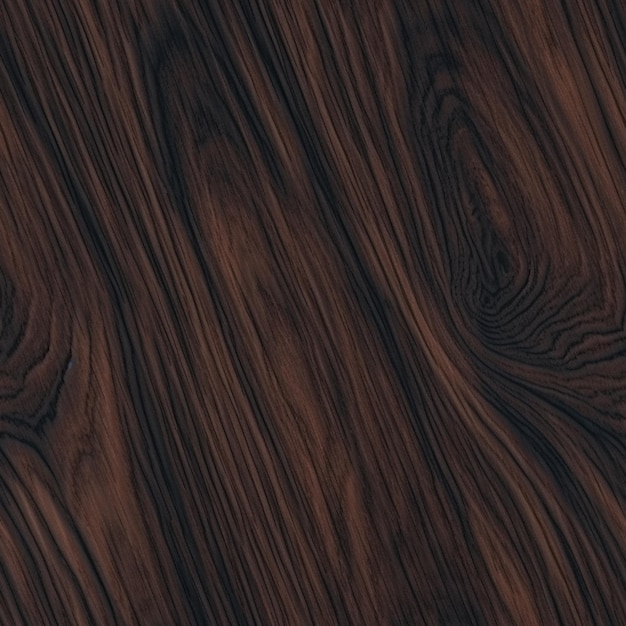 Een close-up van een houtkorrelig oppervlak met een donkere bruine kleur generatieve ai