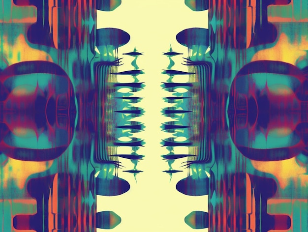 Een close-up van een kleurrijk abstract ontwerp met een patroon generatieve ai