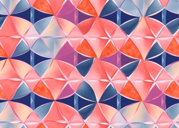 Een close-up van een kleurrijk abstract patroon met een blauwe achtergrond generatieve ai