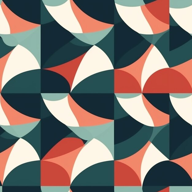 Een close up van een kleurrijk geometrisch patroon met een zwarte achtergrond generatieve ai