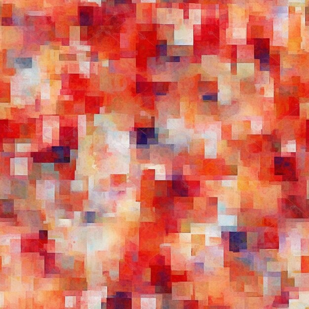 een close-up van een kleurrijk mozaïek van vierkanten en vierkanten generatieve ai