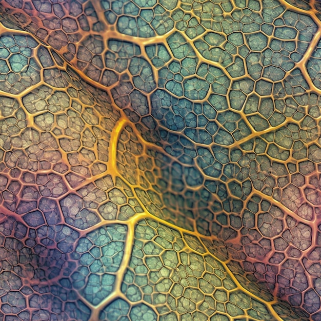 Een close-up van een kleurrijk patroon dat bestaat uit een boom.