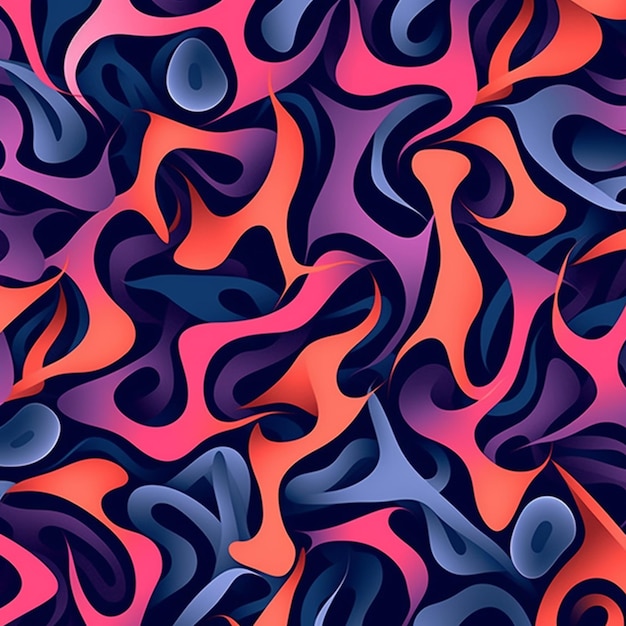 een close-up van een kleurrijke abstracte achtergrond met een patroon generatieve ai