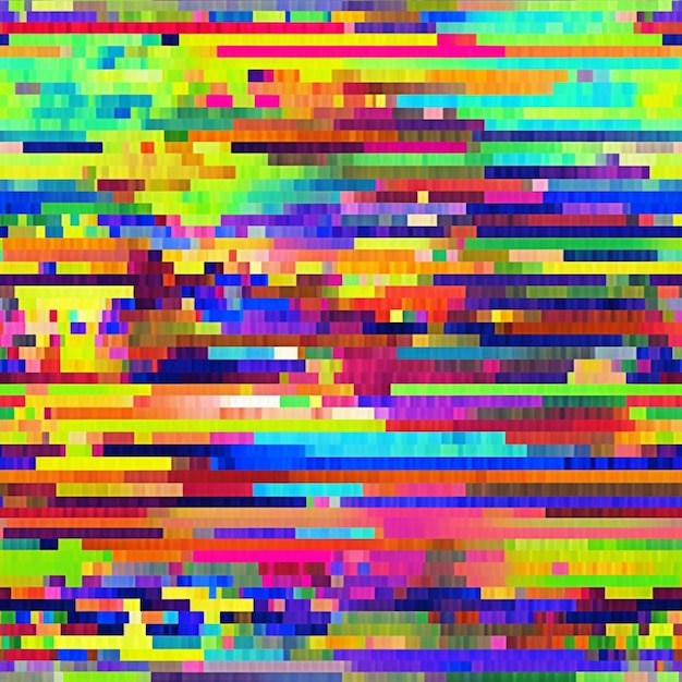 een close-up van een kleurrijke abstracte schilderij van een persoon op een surfboard generatieve ai