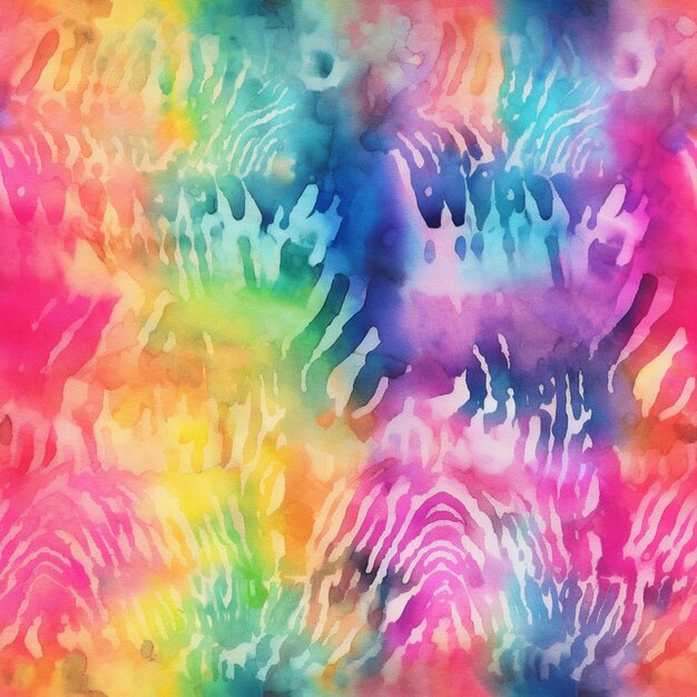 Foto een close-up van een kleurrijke aquarel schilderij van zebra's generatieve ai