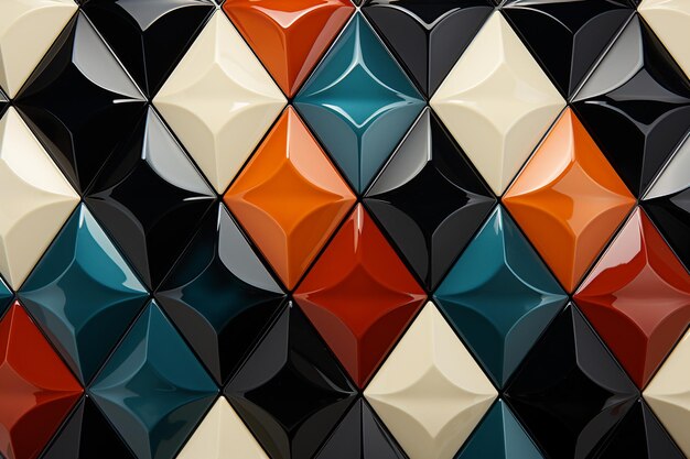 een close-up van een kleurrijke muur met een patroon van cirkels generatieve ai