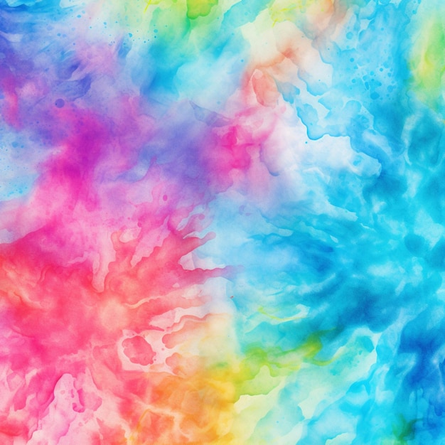 een close-up van een kleurrijke tie-dye-achtergrond met een witte rand generatieve ai