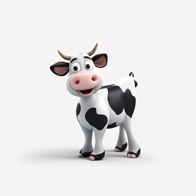 een close-up van een koe met een zwart-wit patroon op zijn lichaam generatieve ai
