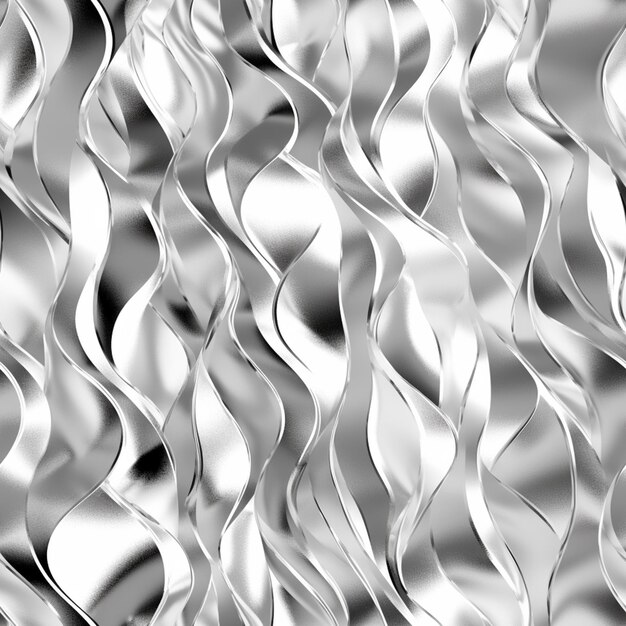 Een close up van een metalen gordijn met golvende lijnen generatieve ai