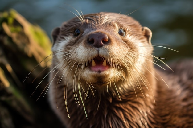 Een close-up van een otter