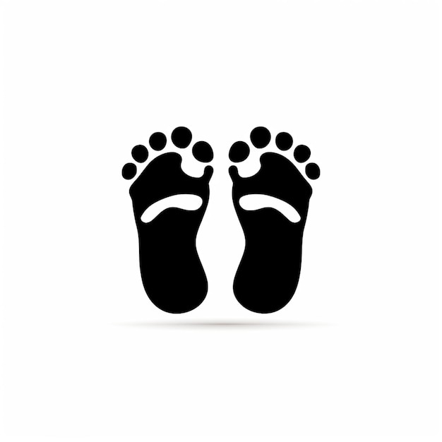 een close-up van een paar voeten met een witte achtergrond generatieve ai