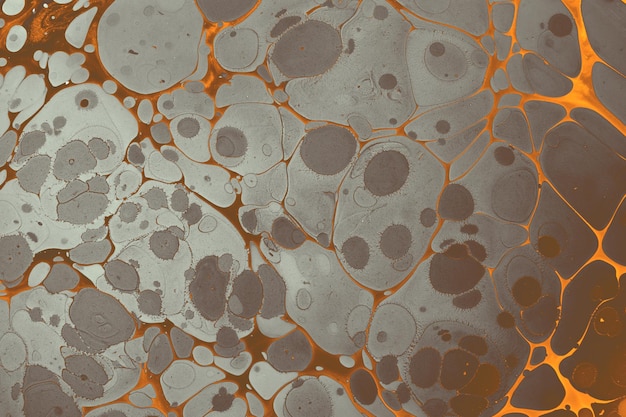 Een close-up van een patroon van cirkels met de woorden 'cell' erop