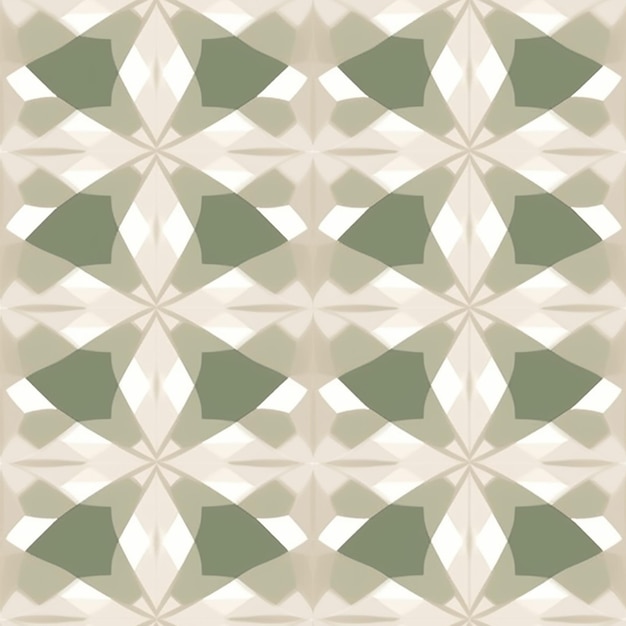 Een close up van een patroon van groene en witte vormen generatieve ai