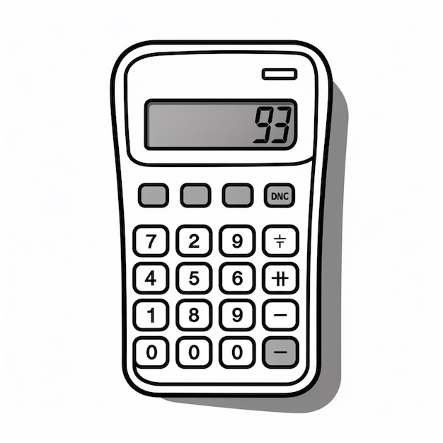 een close-up van een rekenmachine met een klok op het scherm generatieve ai