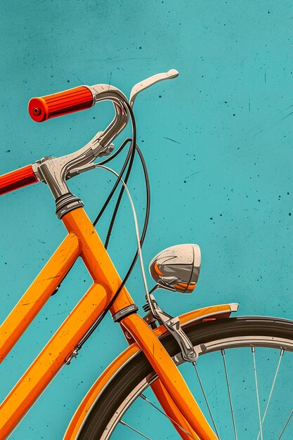 Een close-up van een retrofiets