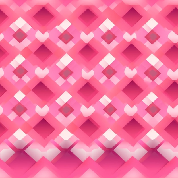 Een close-up van een roze en wit geometrisch patroon met vierkanten generatieve ai
