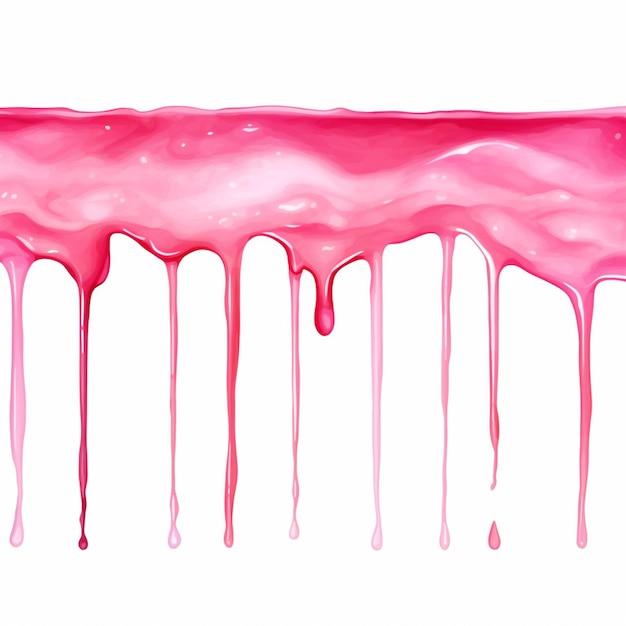 Foto een close-up van een roze vloeistof die over een witte muur druppelt