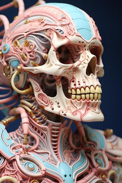 Een close-up van een schedel