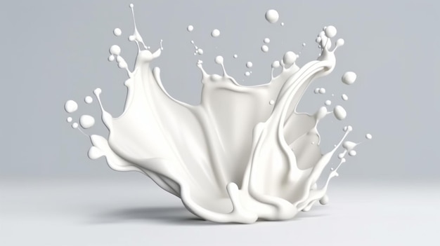 Een close-up van een scheutje melk