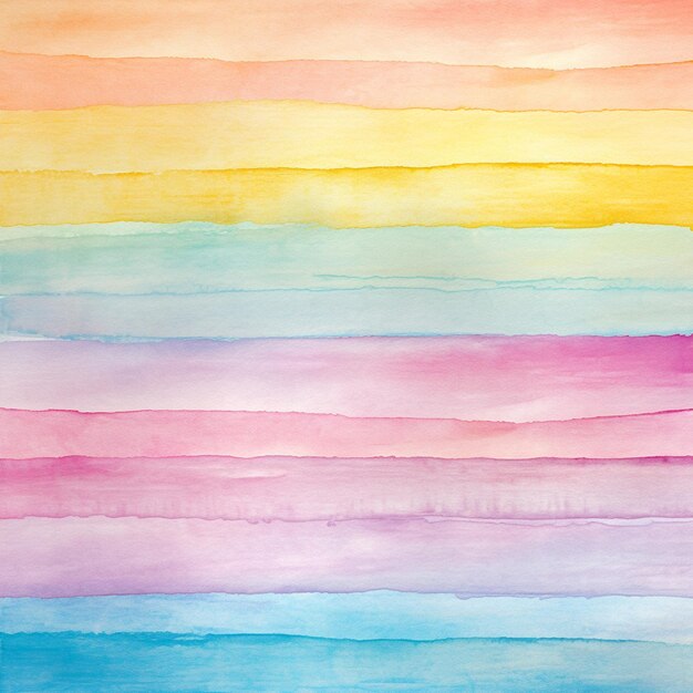 Foto een close-up van een schilderij van een regenboog gekleurde waterverf achtergrond generatieve ai