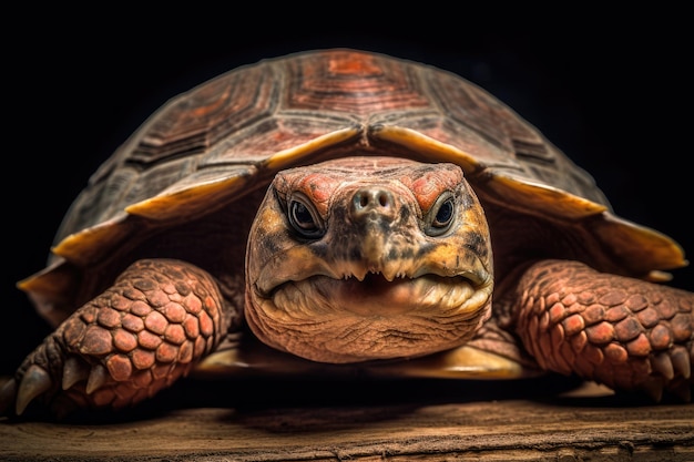 een close-up van een schildpad