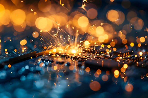 een close-up van een sparkler op een tafel