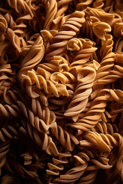 Een close-up van een stapel pasta