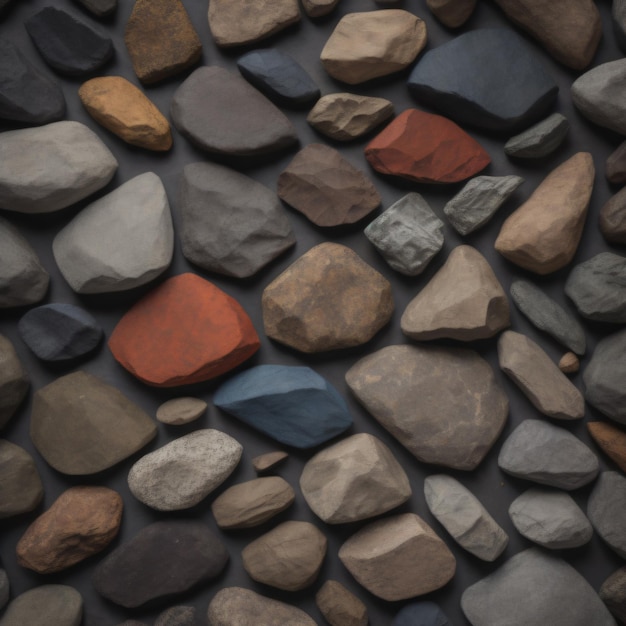 Een close-up van een stapel stenen met één waarop "rock" staat.