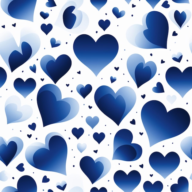 Foto een close-up van een stel blauwe harten op een witte achtergrond generatieve ai