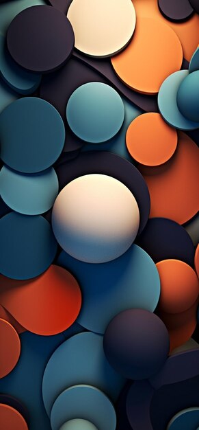 Een close-up van een stel verschillend gekleurde cirkels generatieve ai