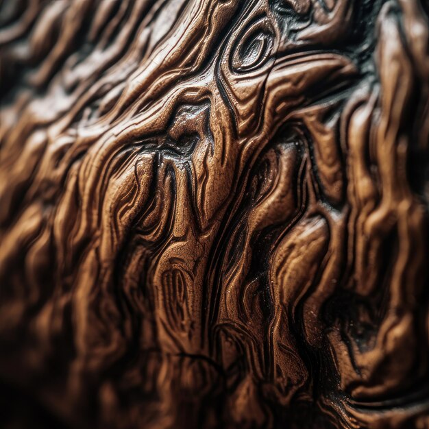 Een close-up van een stuk hout met het woord vuur erop