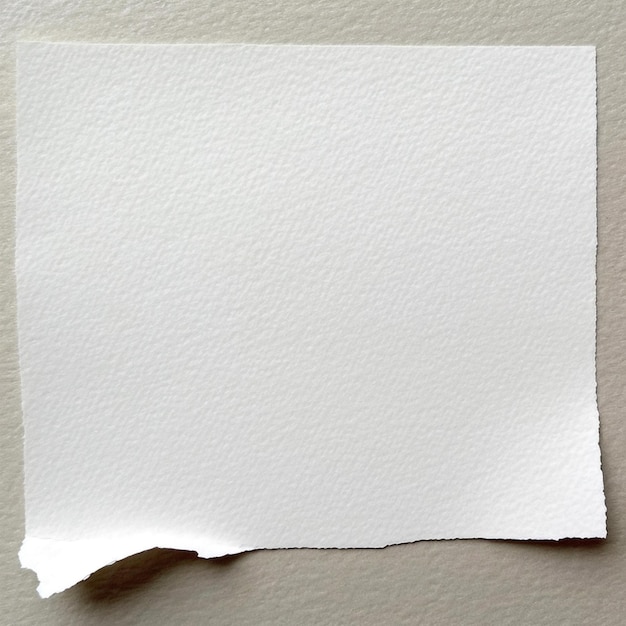 Foto een close-up van een stuk papier met een gescheurde hoek generatieve ai