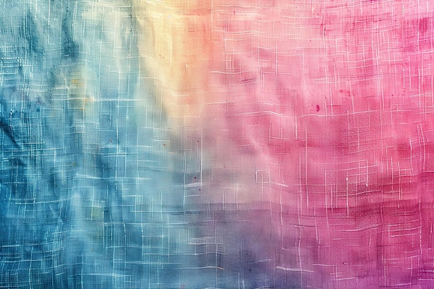 Een close-up van een stuk stof met een regenboog op de achtergrond