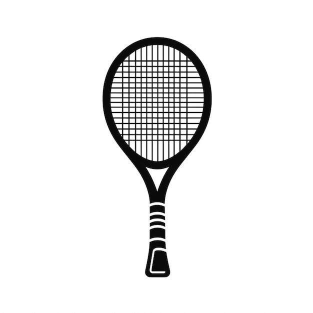 een close-up van een tennisracket met een witte achtergrond generatieve ai