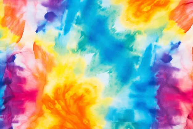 Een close-up van een tie dye achtergrond met een kleurrijk ontwerp